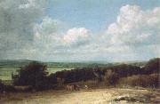 John Constable A ploughing scene in Suffolk oil painting artist